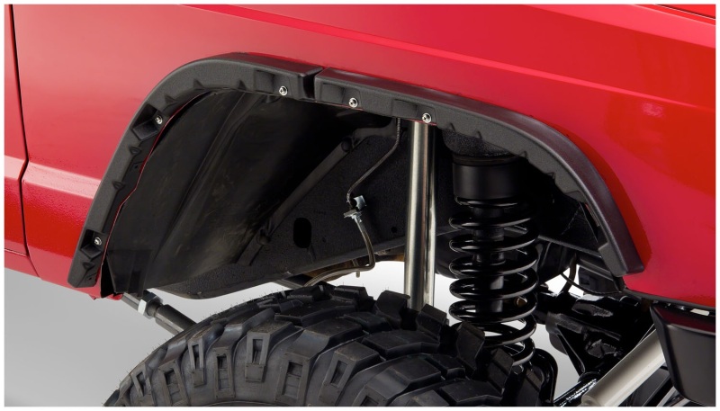 Bushwacker 10922-07 84-01 Jeep Cherokee Flat Style Flares 4pc - Black - Image 5