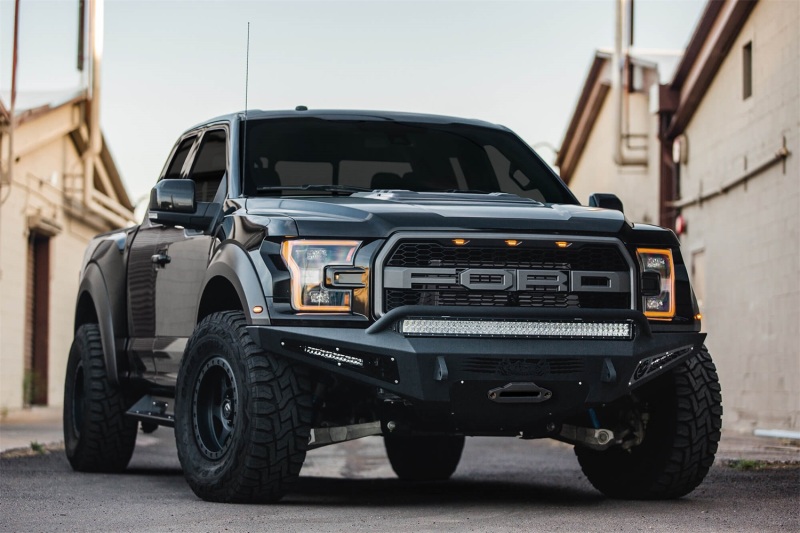 Addictive Desert Designs 17-18 Ford F-150 Raptor HoneyBadger Front Bumper w/ Winch Mount - Image 3
