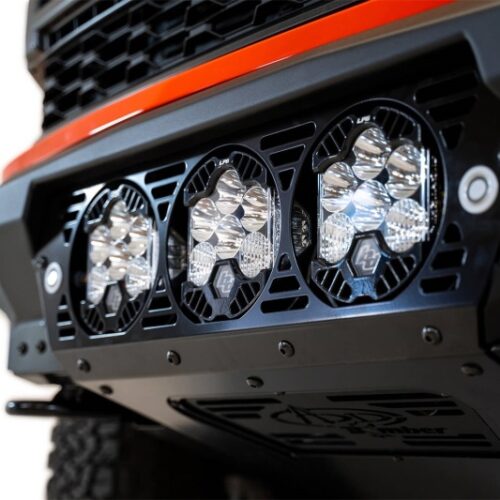 Addictive Desert Designs 2021+ Ford Raptor Bomber Front Bumper w/ 3 Baja Designs LP6 Light Mounts - Image 5