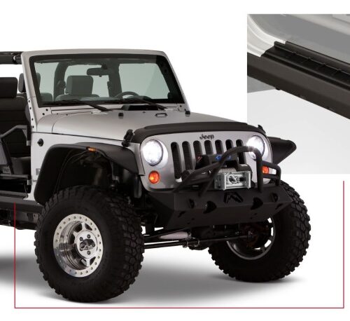 Bushwacker 14011 07-18 Jeep Wrangler Trail Armor Rocker Panel and Sill Plate Cover - Black - Image 5