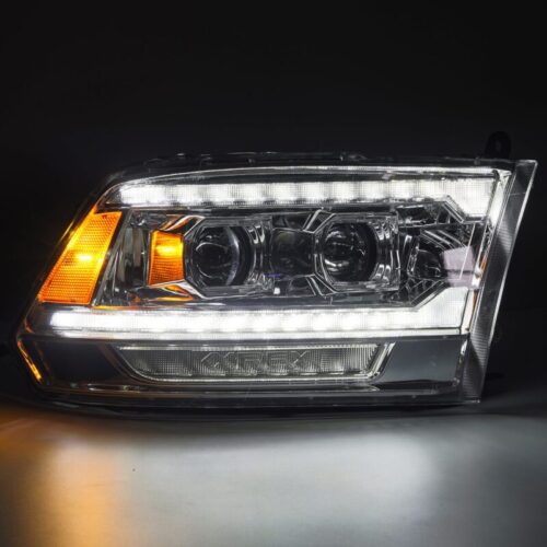 AlphaRex 09-18 Ram 1500 PRO-Series Proj Headlights Chrome w/ Sequential Signal and Top/Middle DRL - Image 3