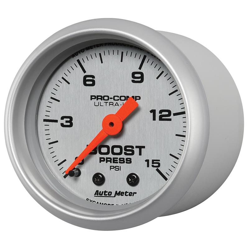 Autometer Ultra-Lite 52mm 0-15 PSI Mechanical Boost Gauge - Image 2