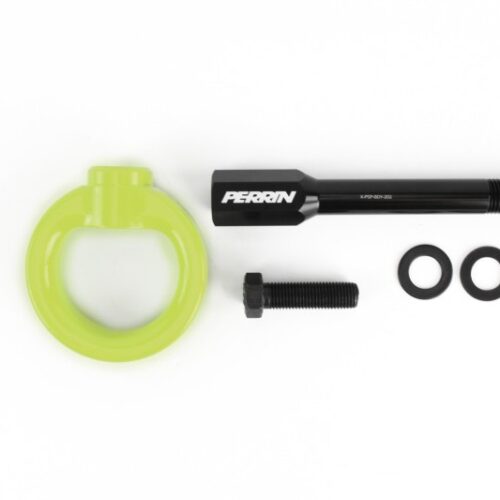 PERRIN 02-07 Subaru WRX/STI Tow Hook Kit (Front) - Neon Yellow - Image 4