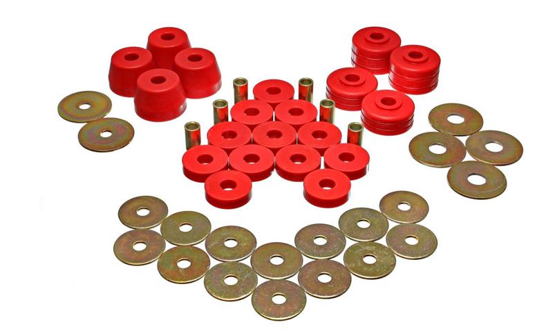 Energy Suspension 5.4102R Body Mount Bushing Sets - Red - Image 3