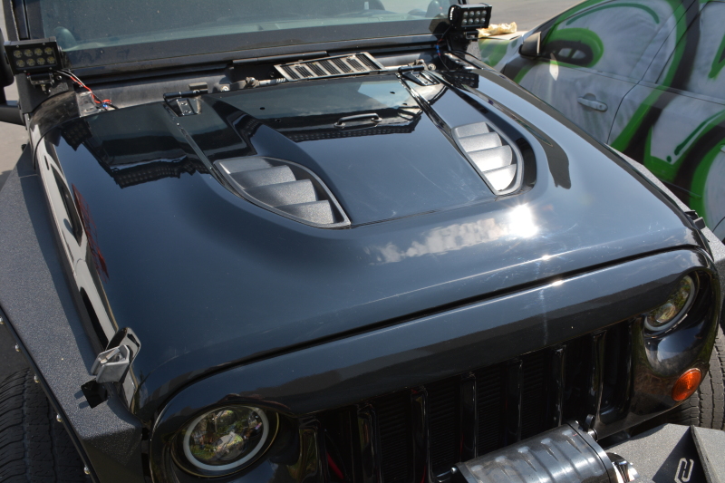 DV8 Offroad HDMB07-TA 07-18 Jeep Wrangler JK Rubicon 10th Anniversary Replica Hood - Image 6