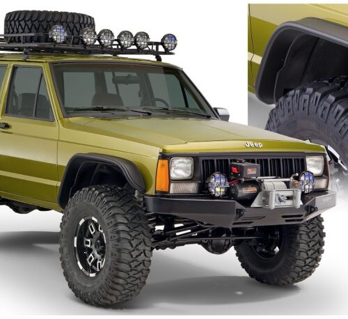 Bushwacker 10922-07 84-01 Jeep Cherokee Flat Style Flares 4pc - Black - Image 8