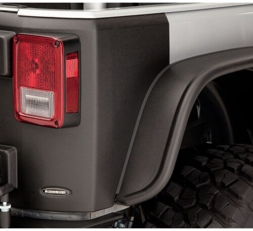 Alternative view of Bushwacker 07-18 Jeep Wrangler Trail Armor Rear Corners - Black