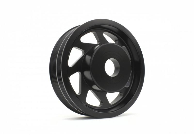 PERRIN 93-14 Subaru Impreza (Incl. 02-14 WRX) / 04-21 STI Lightened Crank Pulley - Black - Image 2