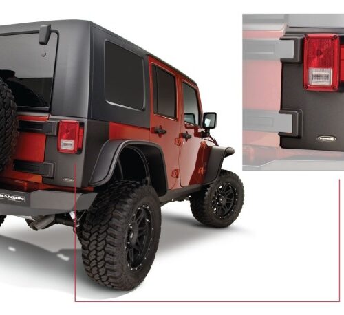 Bushwacker 07-18 Jeep Wrangler Trail Armor Rear Corners - Black