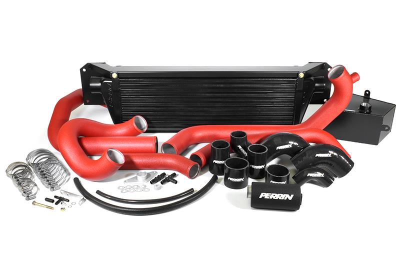 PERRIN 15-21 Subaru STI Front Mount Intercooler Boost Tubes + Hardware - Red Tubes - Image 2