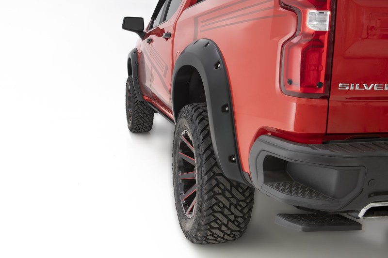 Bushwacker 40927-02 19-21 Chevrolet Silverado 1500 Pocket Style Flares 4pc - Black - Image 6
