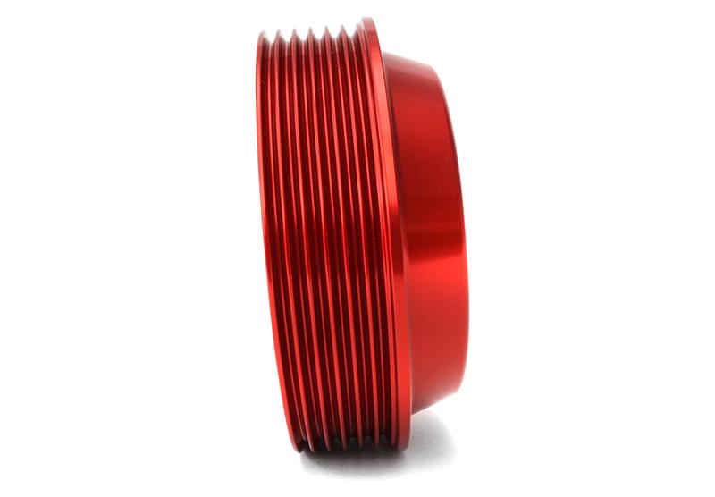 PERRIN 15-21 Subaru WRX / 18-20 Crosstrek / 14-18 FXT Lightweight Water Pump Pulley - Red - Image 6