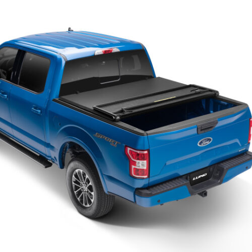 Alternative view of Lund 969254 02-17 Dodge Ram 1500 Fleetside (8ft. Bed) Hard Fold Tonneau Cover - Black
