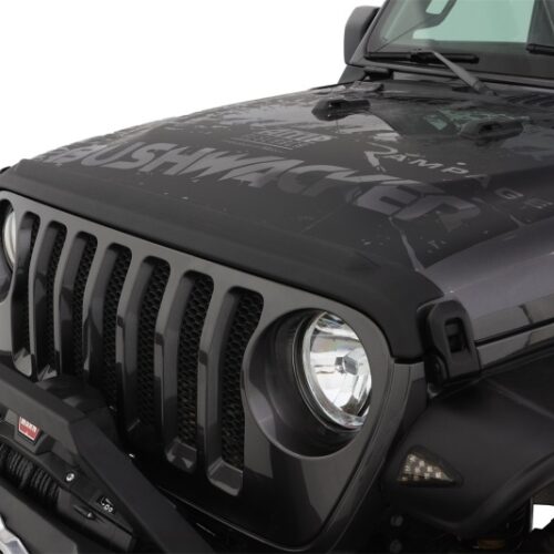 Bushwacker 18-19 Jeep Wrangler Rubicon/Sport//Unlimited/Sport S Hood Stone Guard- Black - Image 5