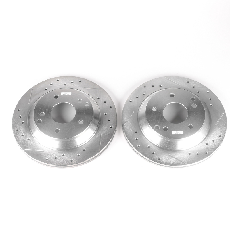 Power Stop 88-96 Chevrolet Corvette Rear Evolution Drilled & Slotted Rotors - Pair - Image 3
