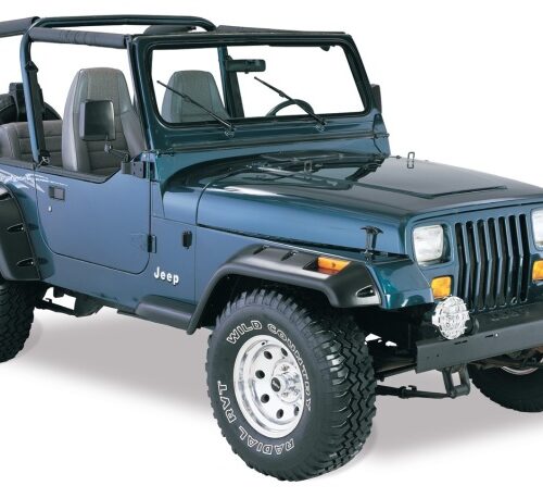 Bushwacker 10909-07 87-95 Jeep Wrangler Cutout Style Flares 4pc Cutting Optional Not Renegade - Black - Image 9