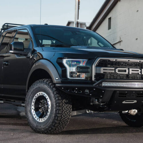 Alternative view of Addictive Desert Designs 17-18 Ford F-150 Raptor Stealth R Front Bumper w/ Winch Mount