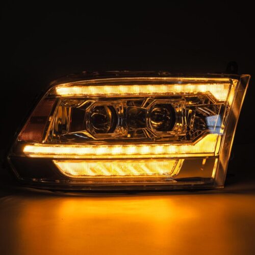 AlphaRex 09-18 Ram 1500 PRO-Series Proj Headlights Chrome w/ Sequential Signal and Top/Middle DRL - Image 4