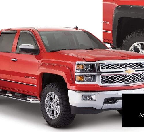 Bushwacker 16-18 Chevy Silverado 1500 Fleetside Pocket Style Flares 4pc 69.3in Bed - Black