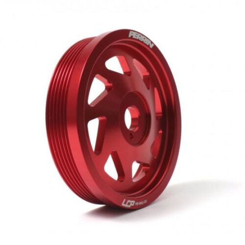 PERRIN 15-18 Subaru WRX / 13-20 BRZ / 14-18 FXT / 13-16 Crosstrek Lightened Crank Pulley - Red - Image 3