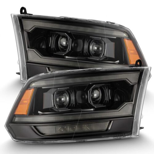 AlphaRex 880560 09-18 Ram 2500 LUXX LED Proj Headlight Plank Style Alpha Blk w/Activ Light/Seq Signal/DRL