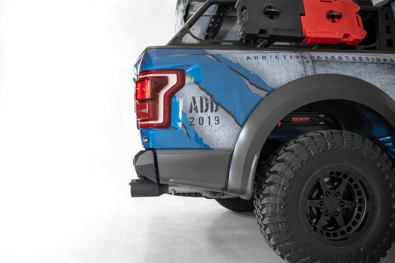Addictive Desert Designs R110011370103 17-20 Ford Raptor F-150 Bomber Rear Bumper w/ Backup Sensor Cutouts - Image 5