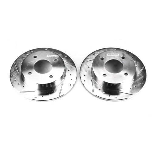 Power Stop 89-98 Nissan 240SX Rear Evolution Drilled & Slotted Rotors - Pair - Image 6