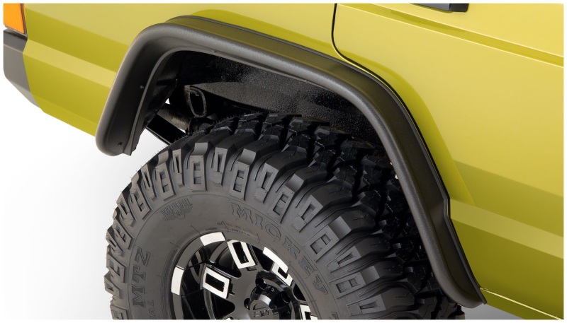 Bushwacker 10922-07 84-01 Jeep Cherokee Flat Style Flares 4pc - Black - Image 3