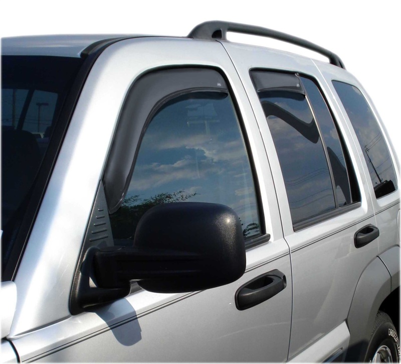 AVS 194428 02-07 Jeep Liberty Ventvisor In-Channel Front & Rear Window Deflectors 4pc - Smoke - Image 2