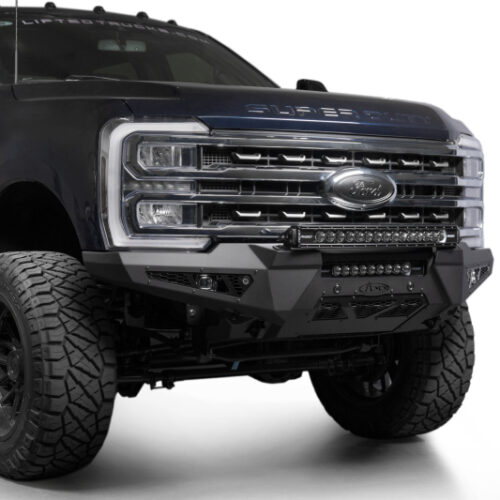 Addictive Desert Designs 2023+ Ford Super Duty HoneyBadger Front Bumper w/ Top Hoop - Image 10