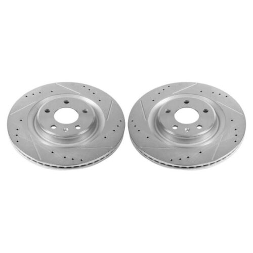 Power Stop 17-19 Audi A4 Rear Evolution Drilled & Slotted Rotors - Pair