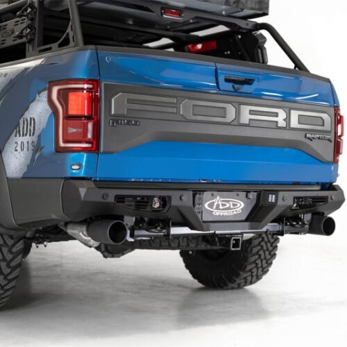 Alternative view of Addictive Desert Designs 17-20 Ford Raptor F-150 Bomber Rear Bumper w/ Backup Sensor Cutouts