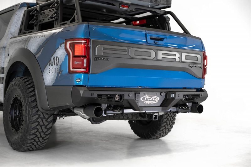 Addictive Desert Designs R110011370103 17-20 Ford Raptor F-150 Bomber Rear Bumper w/ Backup Sensor Cutouts - Image 2
