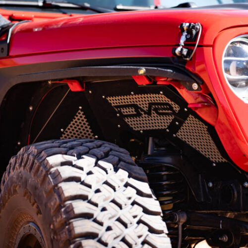 DV8 Offroad INFEND-03FB 2018+ Jeep Wrangler JL Front Inner Fenders - Black - Image 8