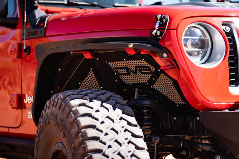 DV8 Offroad INFEND-03FB 2018+ Jeep Wrangler JL Front Inner Fenders - Black - Image 8