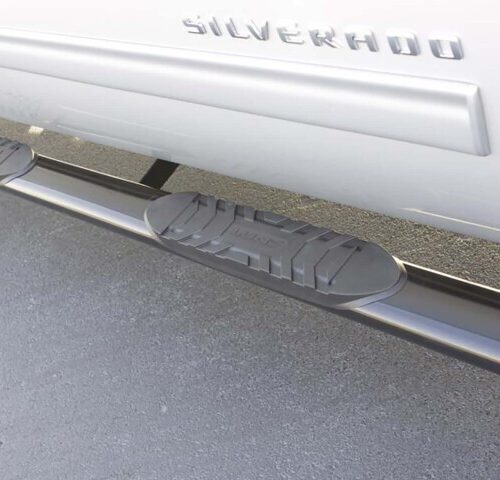 Lund 23979004 07-17 Chevy Silverado 1500 Ext. Cab 5in. Oval Straight SS Nerf Bars - Polished - Image 4