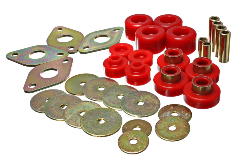 Energy Suspension 8.4109R Body Mount Set-Reg Access & Dbl Cab - Red - Image 2