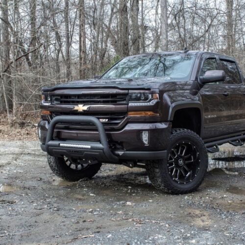 Lund 47121214 07-17 Chevy Silverado 1500 Bull Bar w/Light & Wiring - Black - Image 8
