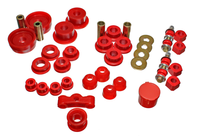 Energy Suspension 16.18101R 84-87 Honda Civic/CRX Red Hyper-Flex Master Bushing Set - Image 4