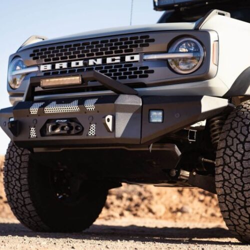 DV8 Offroad FBBR-01 2021+ Ford Bronco Front Bumper Winch Capable w/ Optional Bull Bar/Aux Light Opening - Image 10
