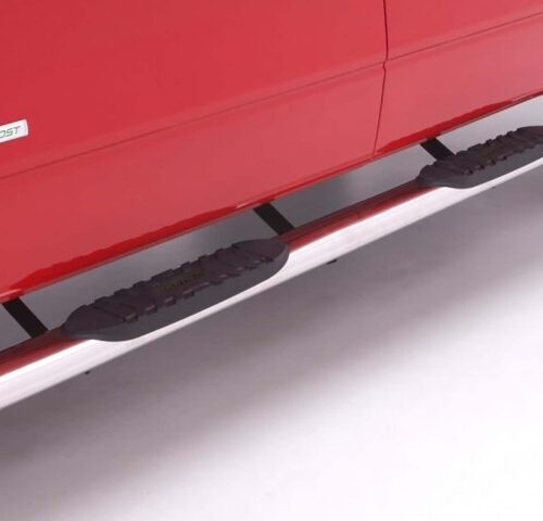 Lund 23710563 2019 Chevrolet Silverado 1500 Crew Cab 5in Oval Curved SS Nerf Bars - Polished - Image 4