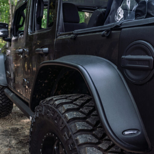 Bushwacker 10923-07 2018+ Jeep Wrangler (JL) Unlimited Flat Style Flares 4pc - Black - Image 8