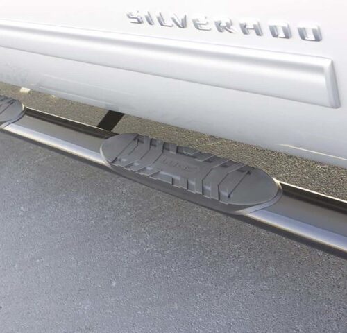 Alternative view of Lund 2019 Chevrolet Silverado 1500 Crew Cab 5in Oval Straight SS Nerf Bars - Polished
