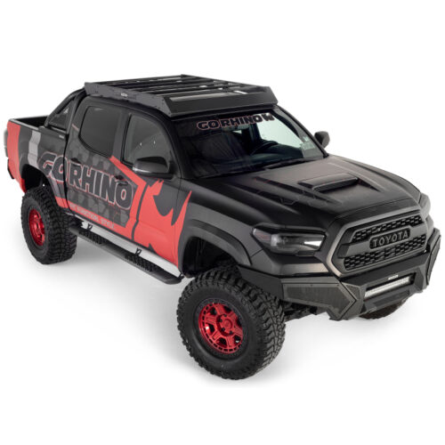 Go Rhino 5933000T 16-23 Toyota Tacoma DC Ceros Low Profile Roof Rack - Tex. Blk
