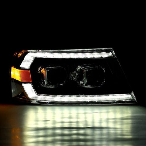 AlphaRex 04-08 Ford F150 PRO-Series Projector Headlights Alpha-Black w/ Sequential Signal and DRL - Image 3