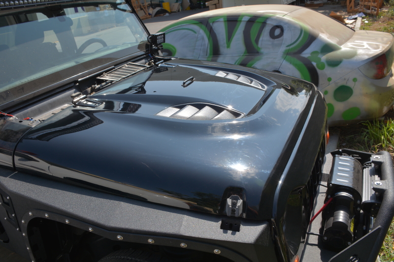 DV8 Offroad HDMB07-TA 07-18 Jeep Wrangler JK Rubicon 10th Anniversary Replica Hood - Image 5