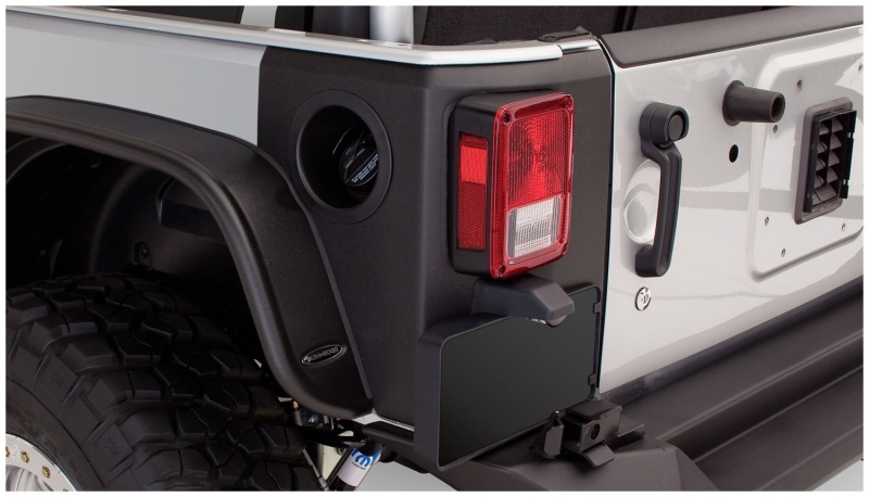 Bushwacker 14009 07-18 Jeep Wrangler Trail Armor Rear Corners - Black - Image 3