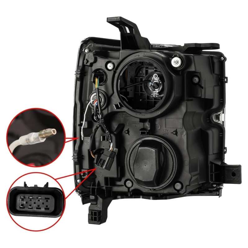 AlphaRex 15-19 Chevy Silverado 2500HD PRO-Series Headlight Plank Chrome w/Activ Light/Seq Signal/DRL - Image 3