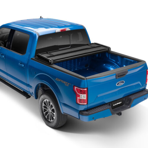 Lund 969352 99-17 Ford F-250 Super Duty Styleside (6.8ft. Bed) Hard Fold Tonneau Cover - Black - Image 5