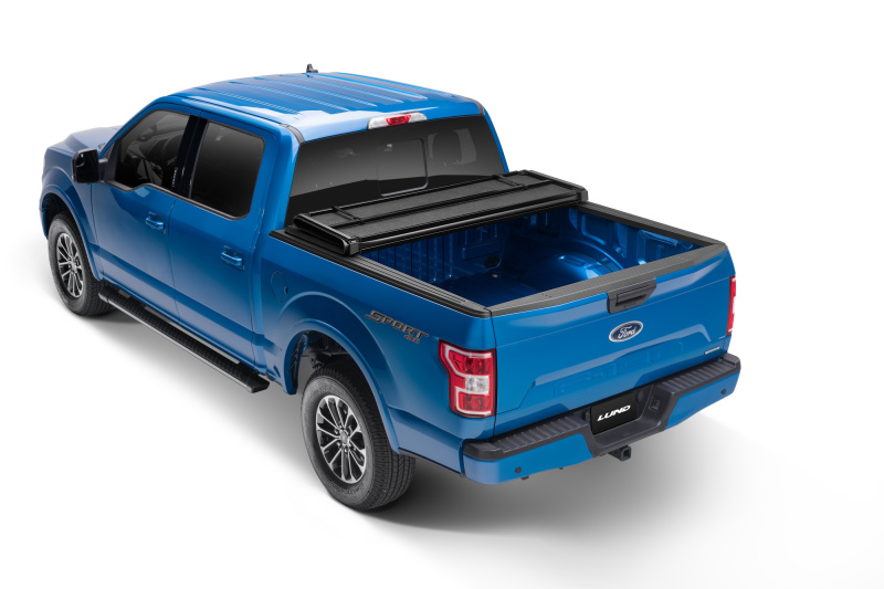 Lund 969250 02-17 Dodge Ram 1500 Fleetside (6.4ft. Bed) Hard Fold Tonneau Cover - Black - Image 3